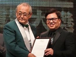 Mr. Yoda presented with the Letter of Appreciation at The 7th Asian Film Awards 2013